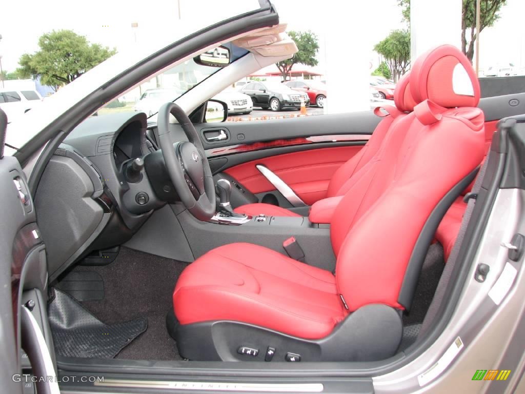Monaco Red Interior 2009 Infiniti G 37 Premier Edition Convertible Photo #13046400