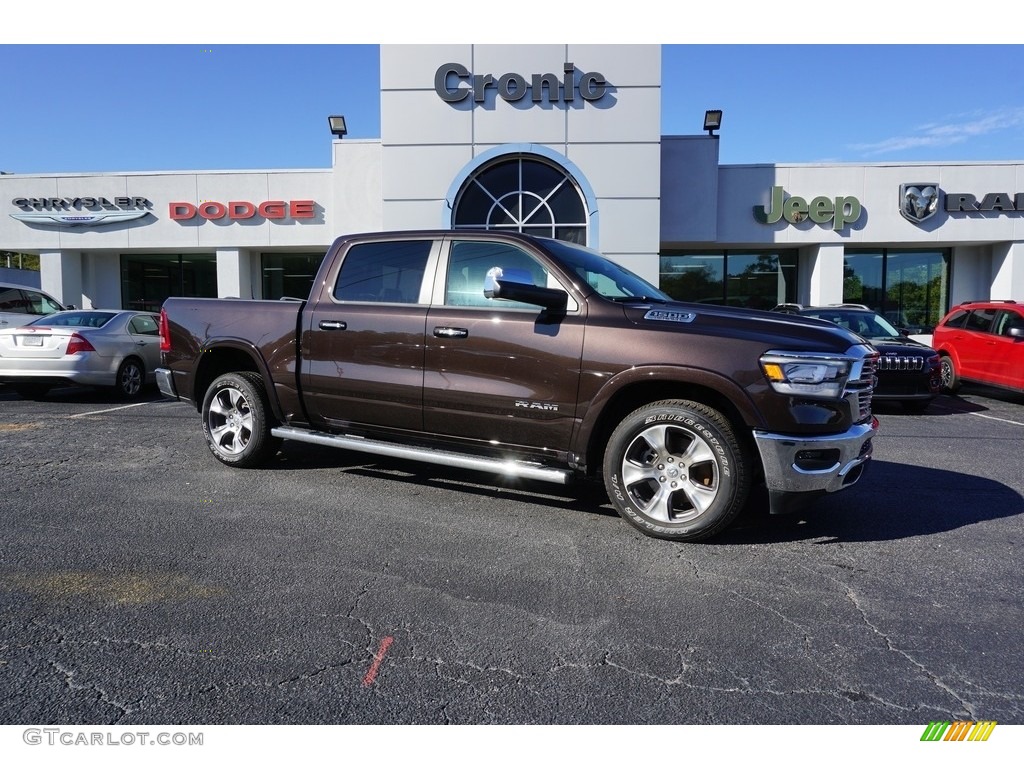 2019 1500 Laramie Crew Cab - Rugged Brown Pearl / Mountain Brown/Light Frost Beige photo #1