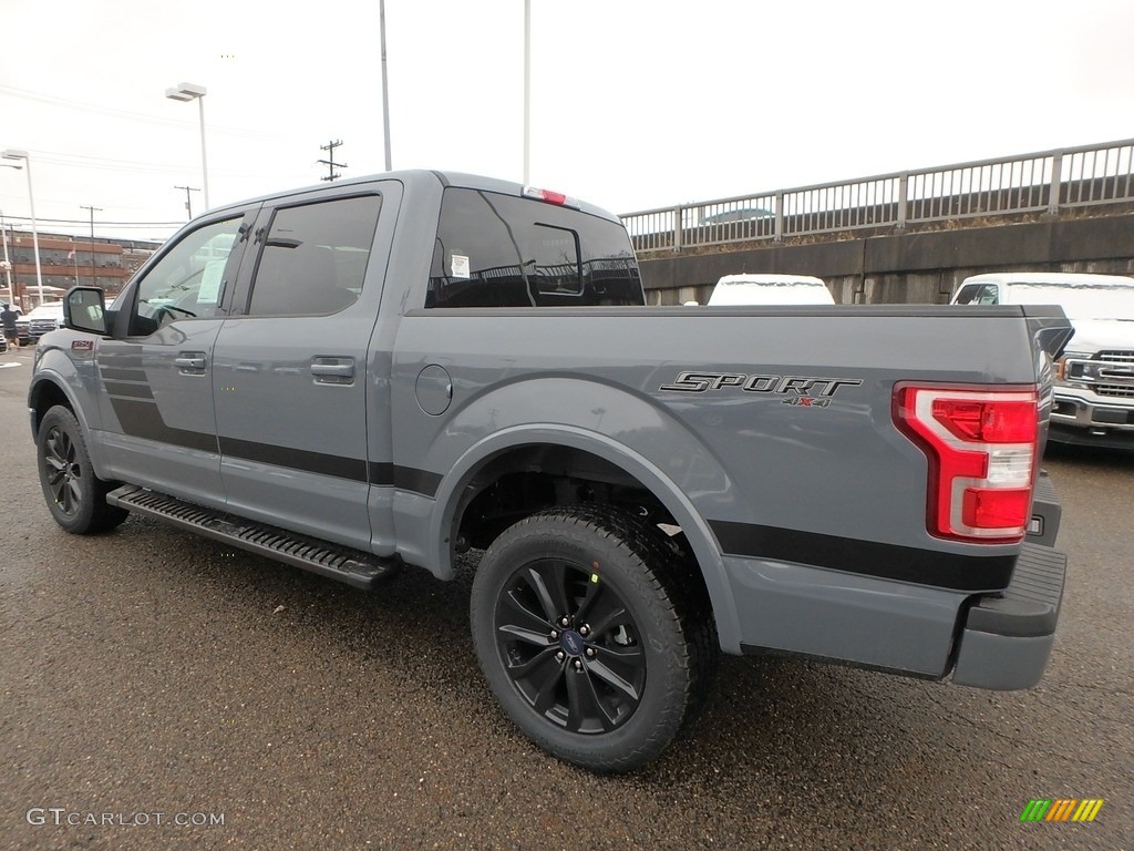 2019 F150 XLT Sport SuperCrew 4x4 - Abyss Gray / Sport Black/Red photo #4