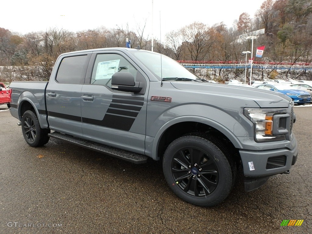 Abyss Gray 2019 Ford F150 XLT Sport SuperCrew 4x4 Exterior Photo #130467302
