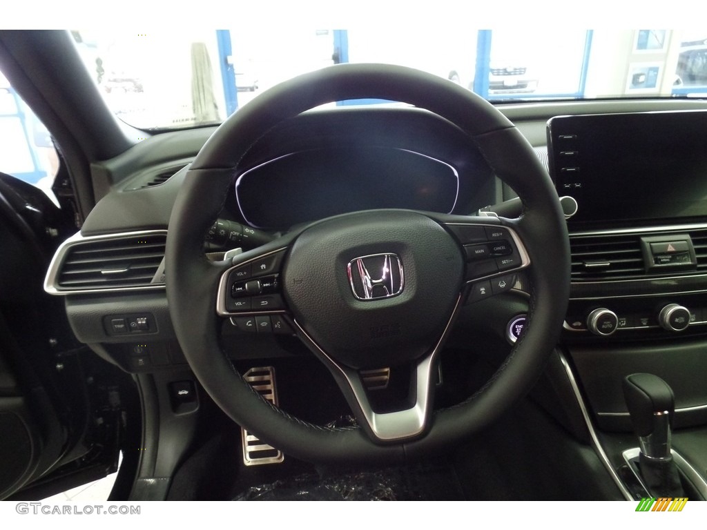 2019 Honda Accord Sport Sedan Black Steering Wheel Photo #130470743