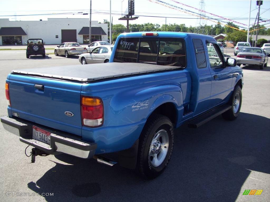 1999 Ranger XLT Extended Cab 4x4 - Bright Atlantic Blue Metallic / Medium Graphite photo #6