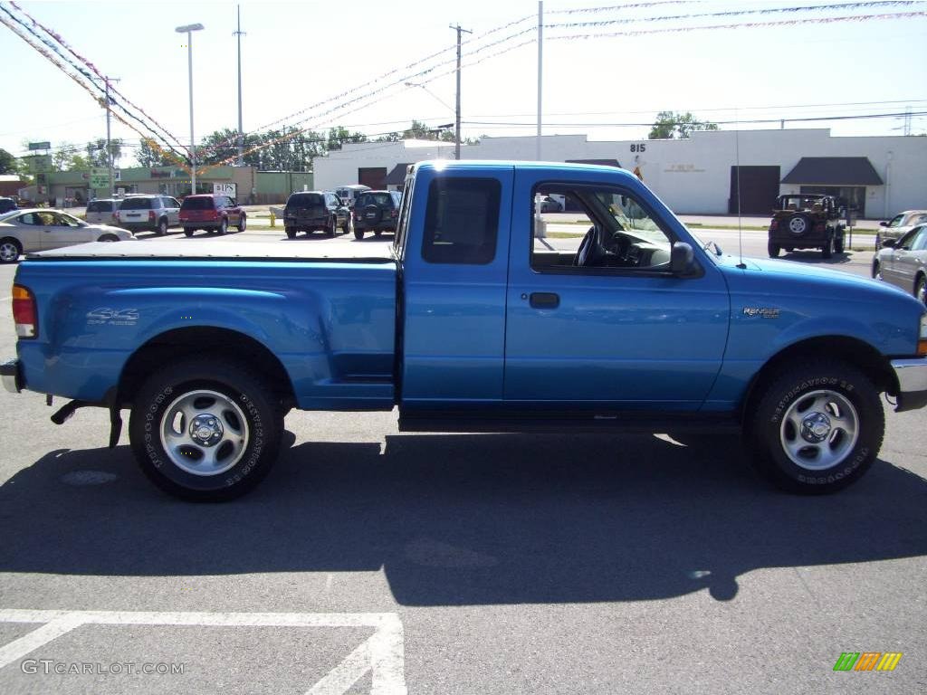 1999 Ranger XLT Extended Cab 4x4 - Bright Atlantic Blue Metallic / Medium Graphite photo #7