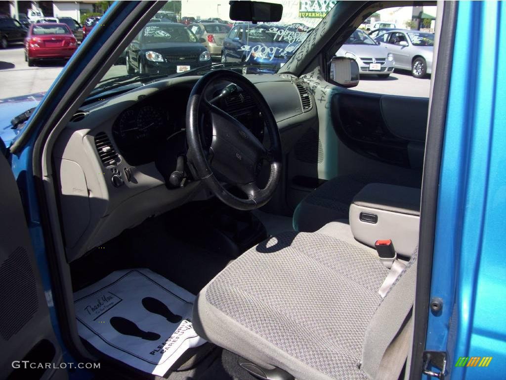 1999 Ranger XLT Extended Cab 4x4 - Bright Atlantic Blue Metallic / Medium Graphite photo #12