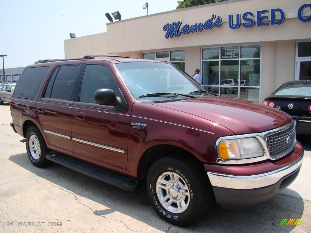 2000 Expedition XLT - Dark Toreador Red Metallic / Medium Graphite photo #2