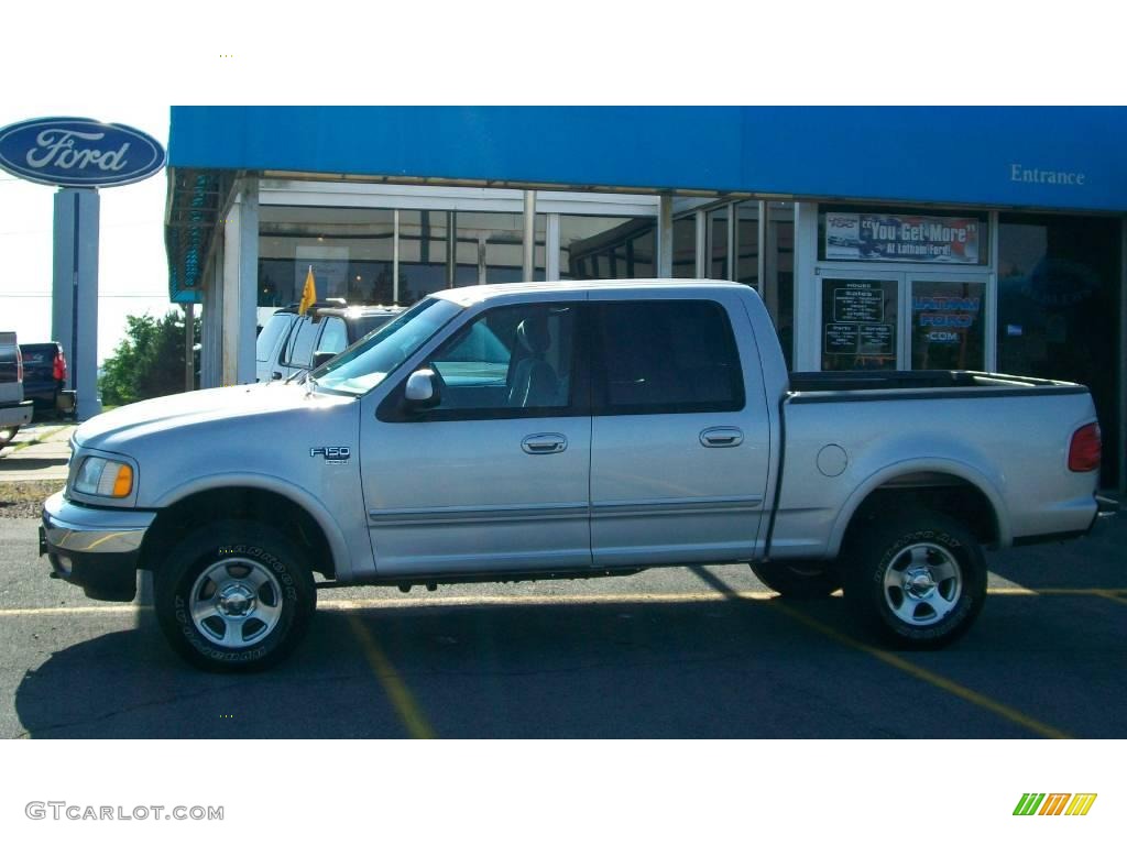 2002 F150 XLT SuperCrew 4x4 - Silver Metallic / Medium Graphite photo #4