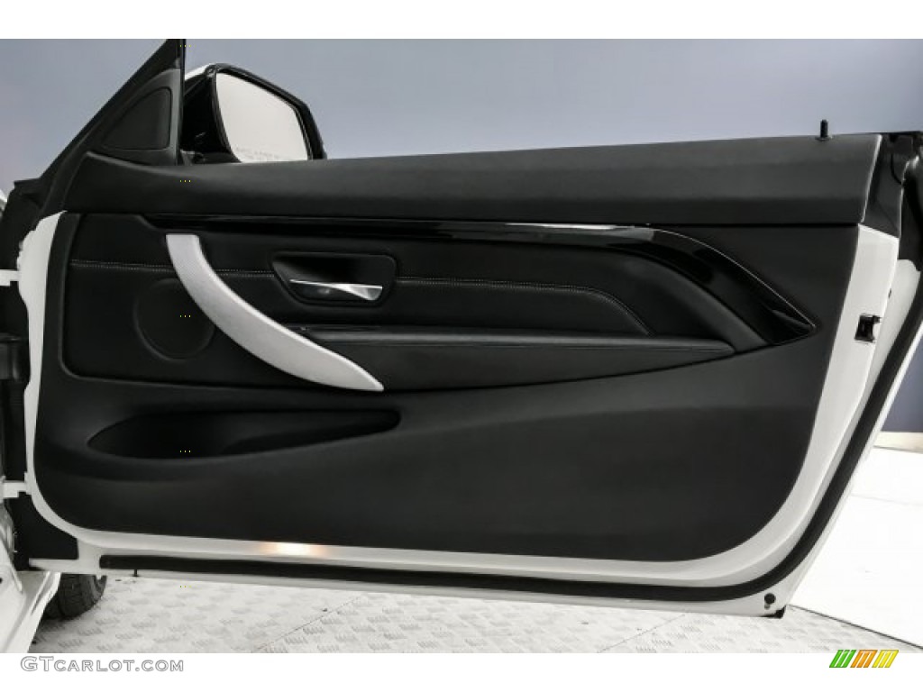 2018 BMW 4 Series 430i xDrive Convertible Black Door Panel Photo #130477337
