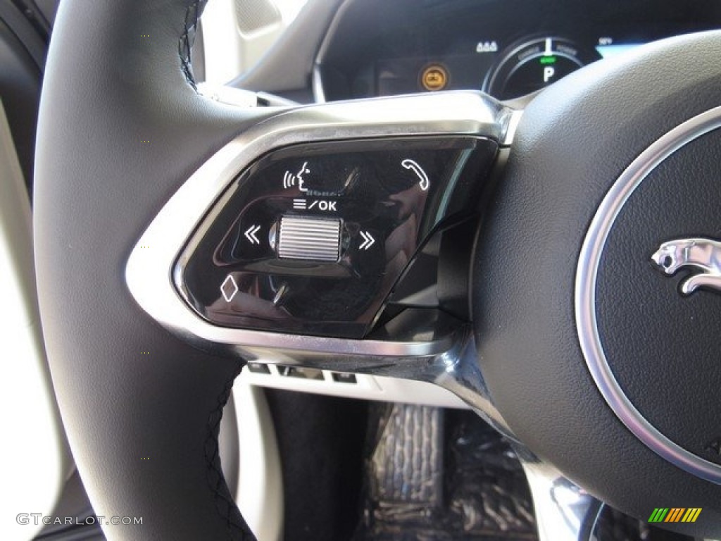 2019 Jaguar I-PACE HSE AWD Ebony/Light Oyster Steering Wheel Photo #130478603