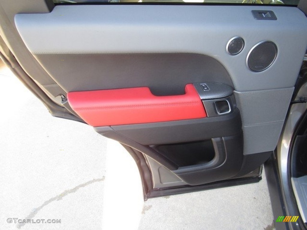 2017 Land Rover Range Rover Sport Autobiography Ebony/Lunar/Pimento Door Panel Photo #130479236