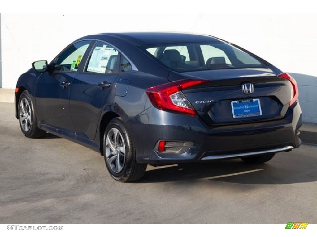 2019 Civic LX Sedan - Cosmic Blue Metallic / Gray photo #2