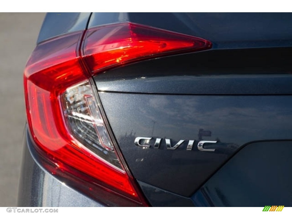 2019 Civic LX Sedan - Cosmic Blue Metallic / Gray photo #7