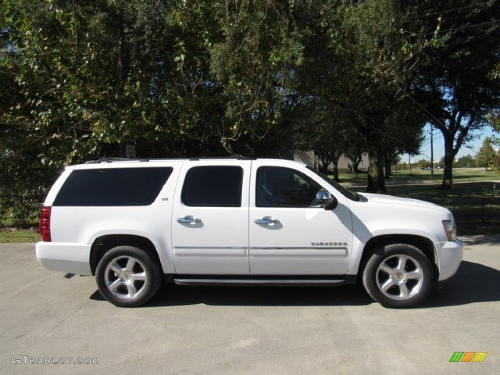 2011 Suburban LTZ - Summit White / Light Cashmere/Dark Cashmere photo #6