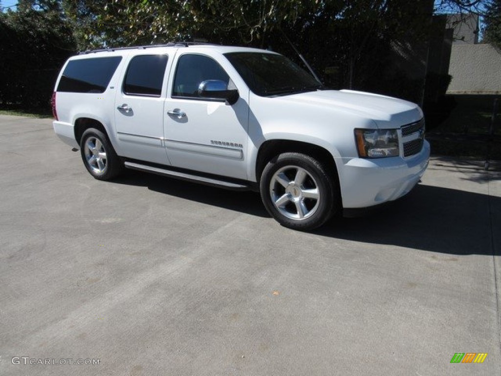 2011 Suburban LTZ - Summit White / Light Cashmere/Dark Cashmere photo #10