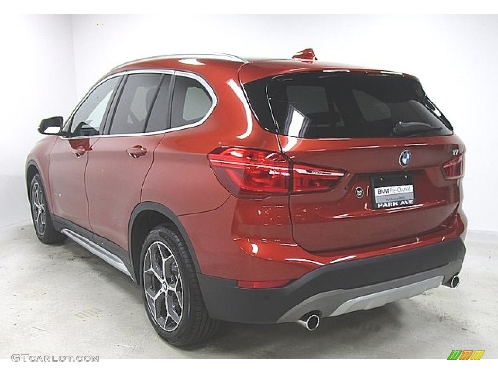 2018 X1 xDrive28i - Sunset Orange Metallic / Black photo #2