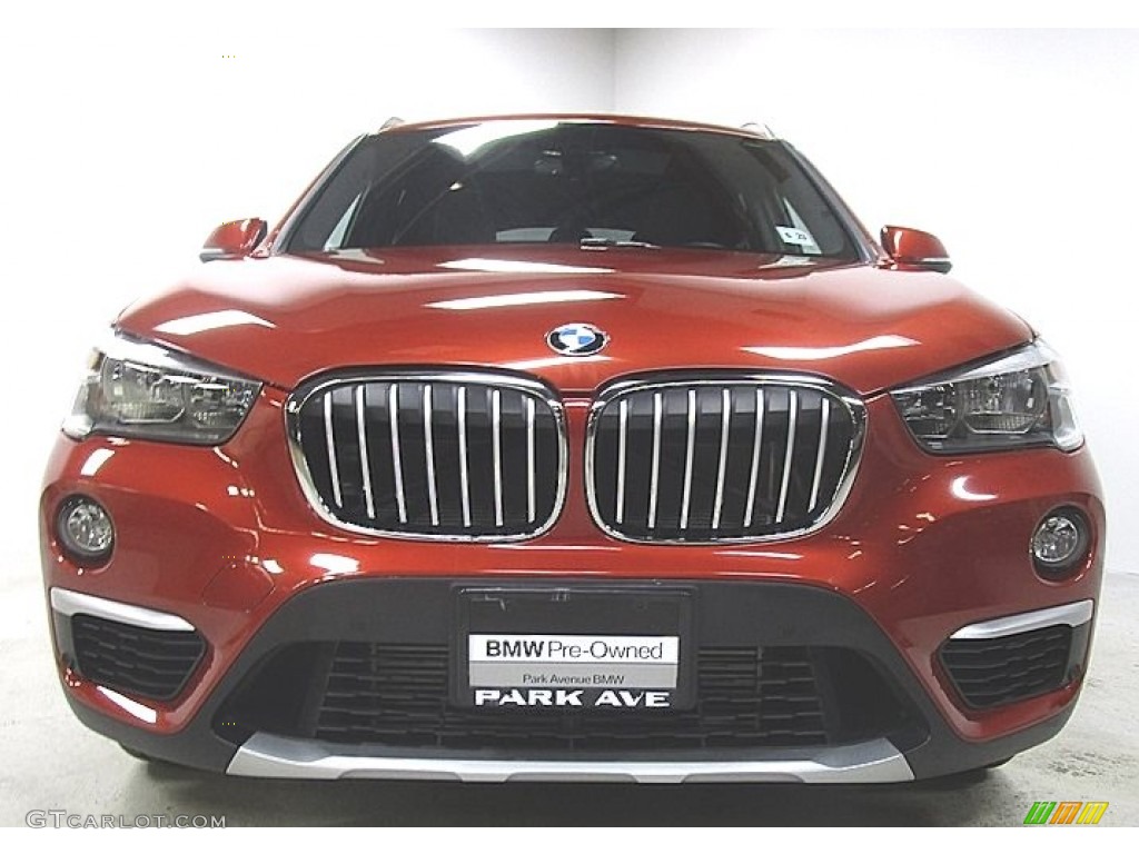 2018 X1 xDrive28i - Sunset Orange Metallic / Black photo #6