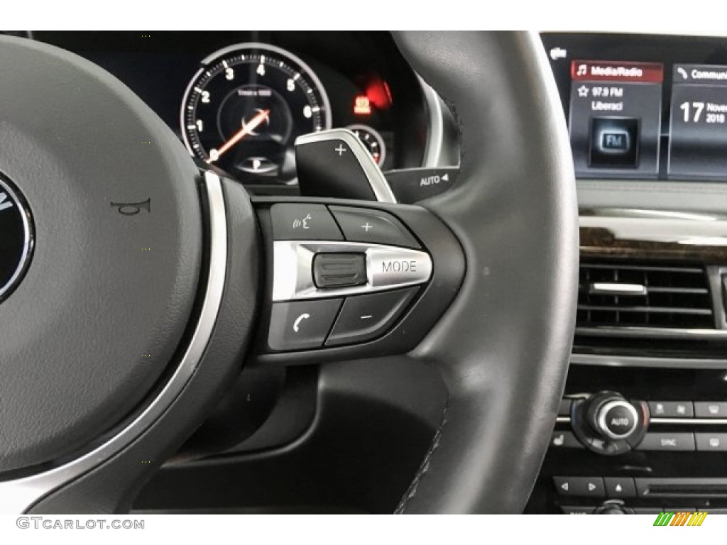 2018 BMW X6 xDrive35i Black Steering Wheel Photo #130482389