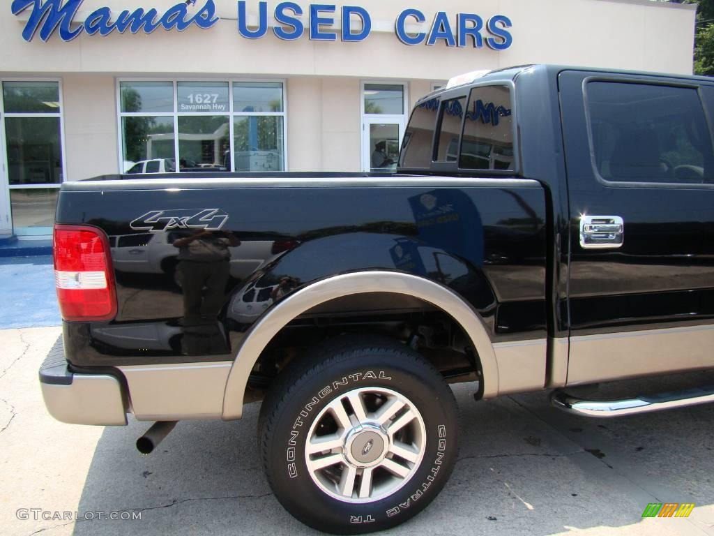 2005 F150 Lariat SuperCrew 4x4 - Black / Tan photo #23