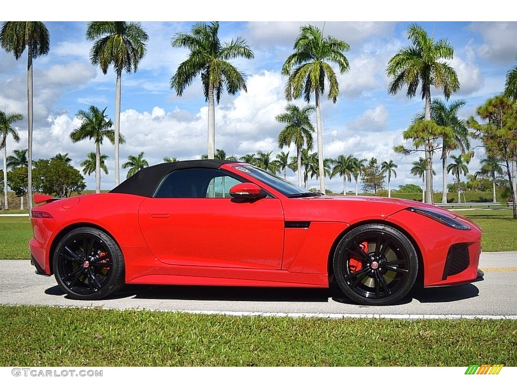 2017 F-TYPE Convertible - Caldera Red / SVR Quilted Jet W/Red Stitching photo #4