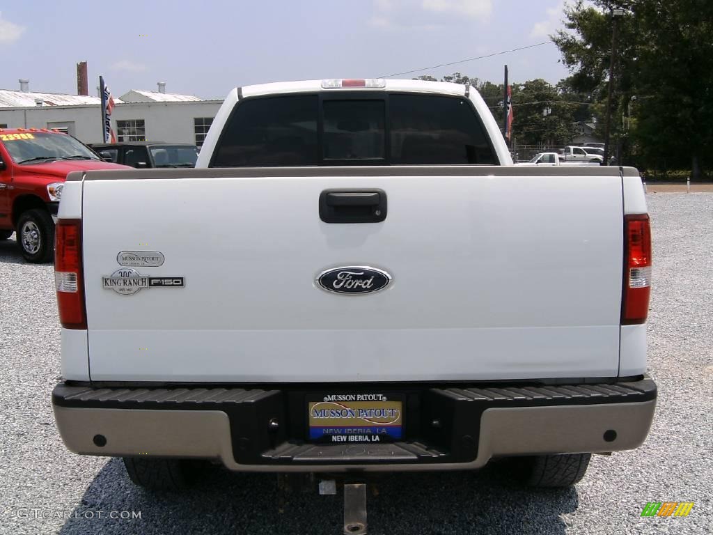 2006 F150 King Ranch SuperCrew 4x4 - Oxford White / Castano Brown Leather photo #4