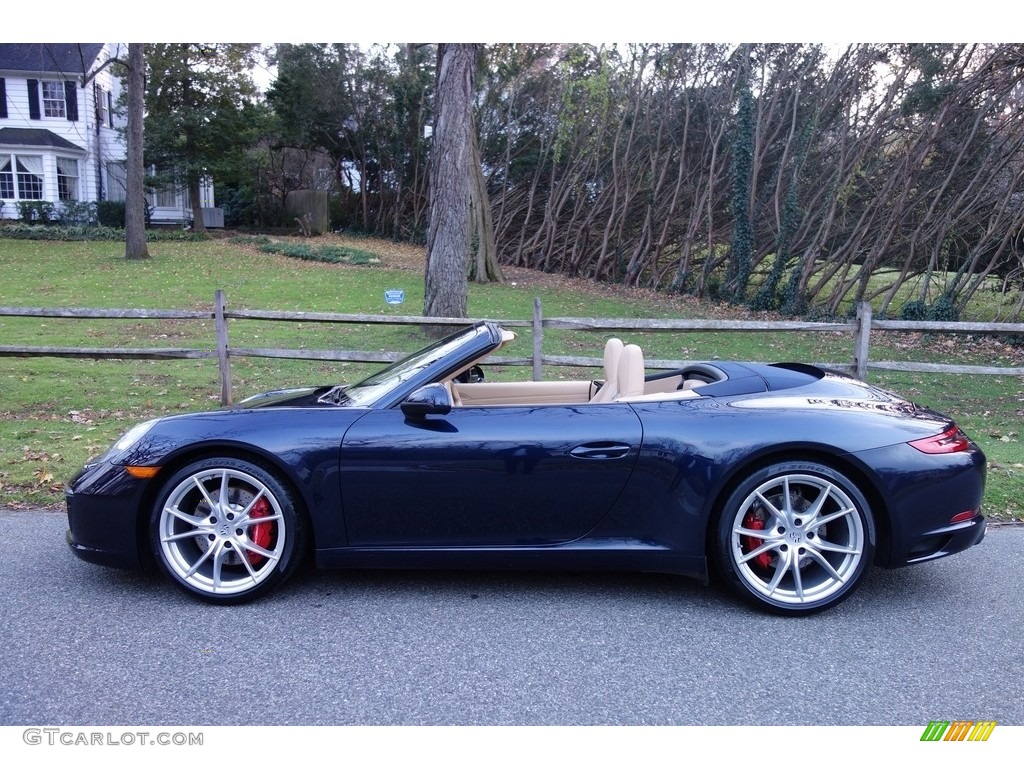 2017 911 Carrera S Cabriolet - Night Blue Metallic / Luxor Beige photo #3