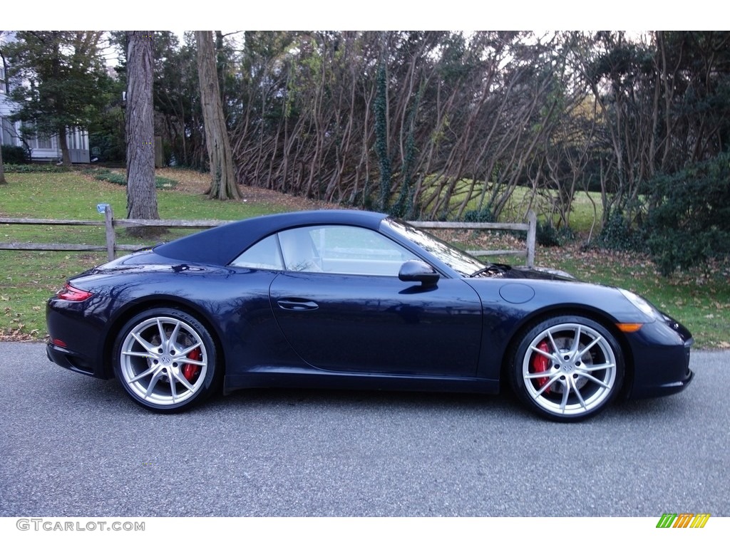 2017 911 Carrera S Cabriolet - Night Blue Metallic / Luxor Beige photo #8
