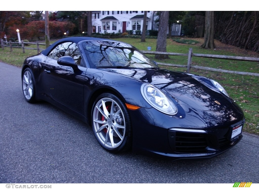 2017 911 Carrera S Cabriolet - Night Blue Metallic / Luxor Beige photo #9