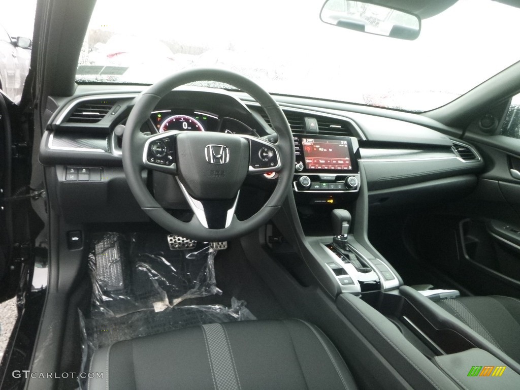 Black Interior 2019 Honda Civic Sport Sedan Photo #130490837