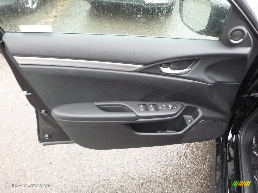 2019 Honda Civic Sport Sedan Black Door Panel Photo #130490864