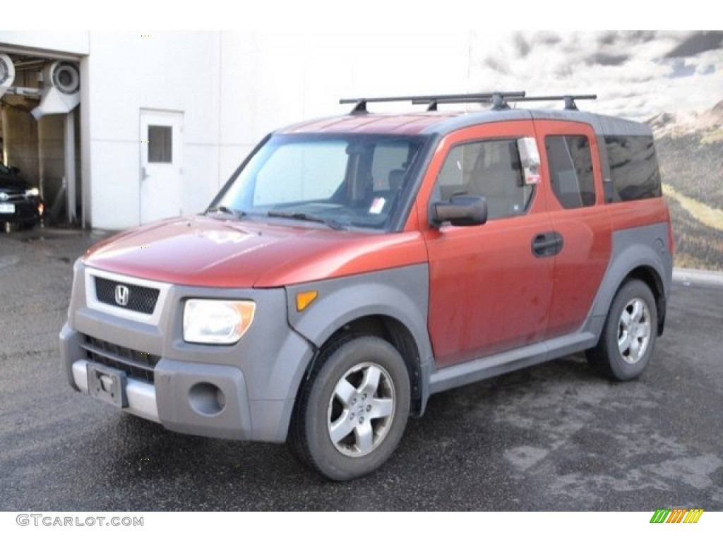 2005 Element EX - Sunset Orange Pearl / Black/Gray photo #2