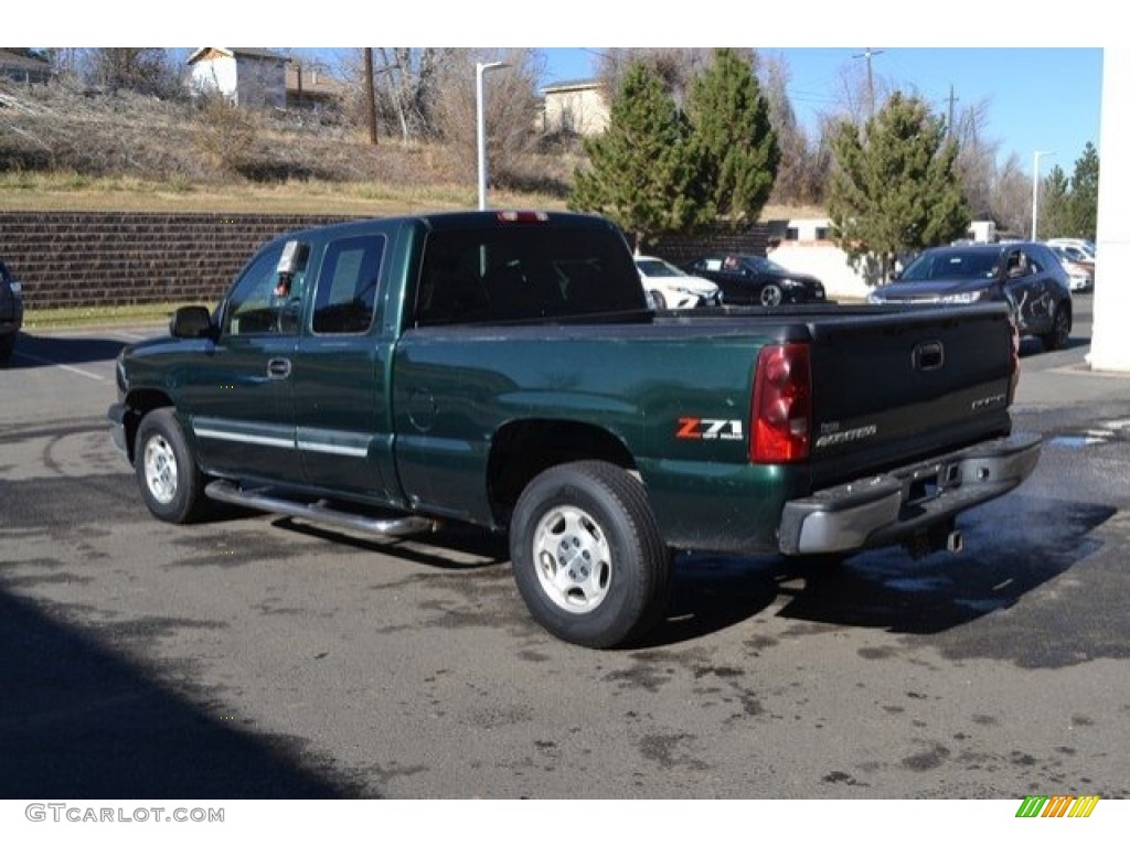 2003 Silverado 1500 LS Extended Cab 4x4 - Dark Green Metallic / Tan photo #4