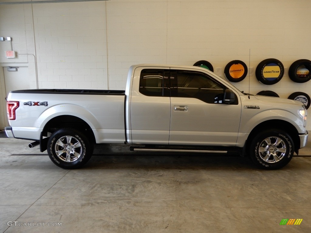 2017 F150 XLT SuperCab 4x4 - Ingot Silver / Earth Gray photo #2