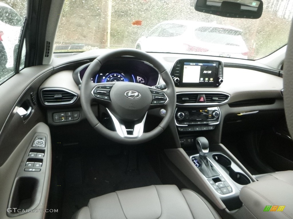 2019 Santa Fe Ultimate AWD - Stormy Sea / Espresso/Gray photo #9
