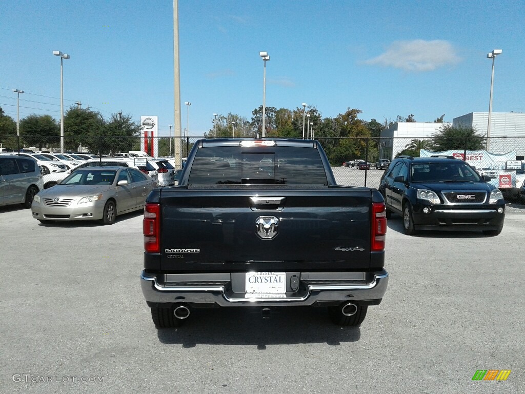 2019 1500 Laramie Crew Cab 4x4 - Maximum Steel Metallic / Black photo #4