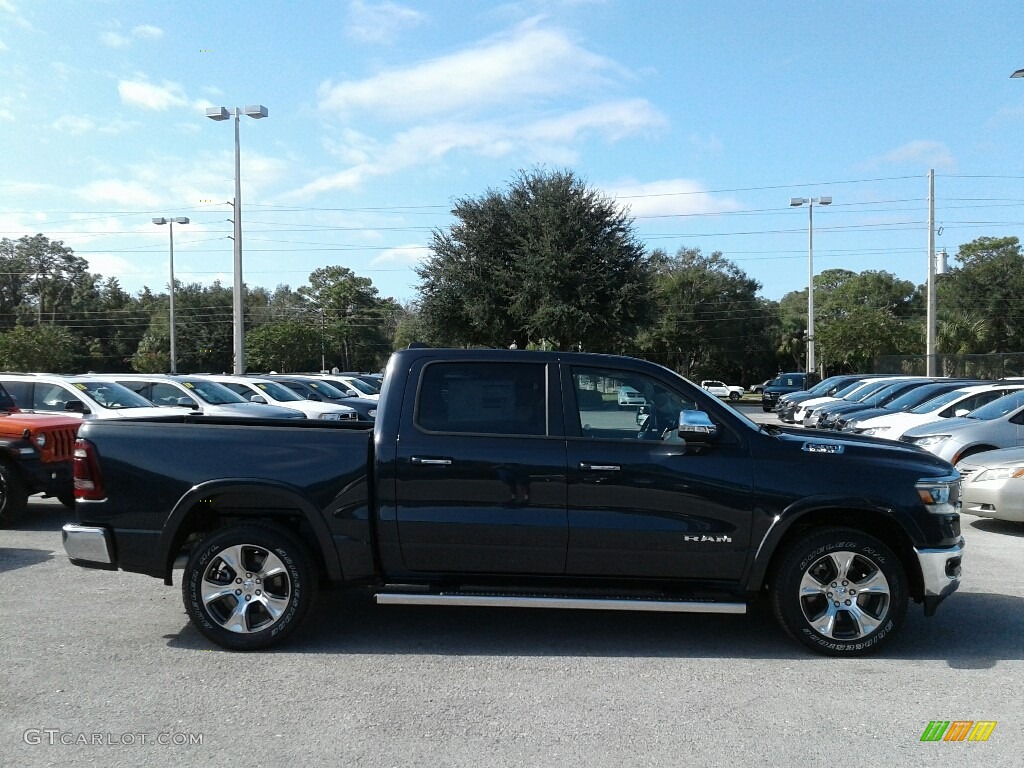 2019 1500 Laramie Crew Cab 4x4 - Maximum Steel Metallic / Black photo #6