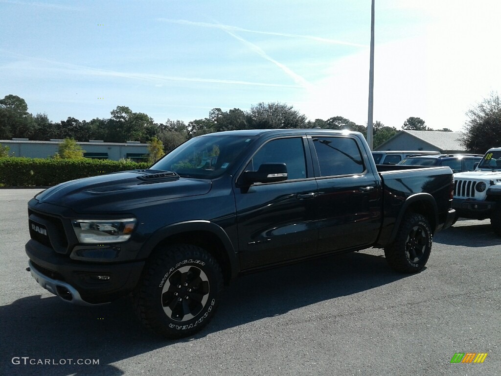 2019 1500 Rebel Crew Cab 4x4 - Maximum Steel Metallic / Black/Red photo #1