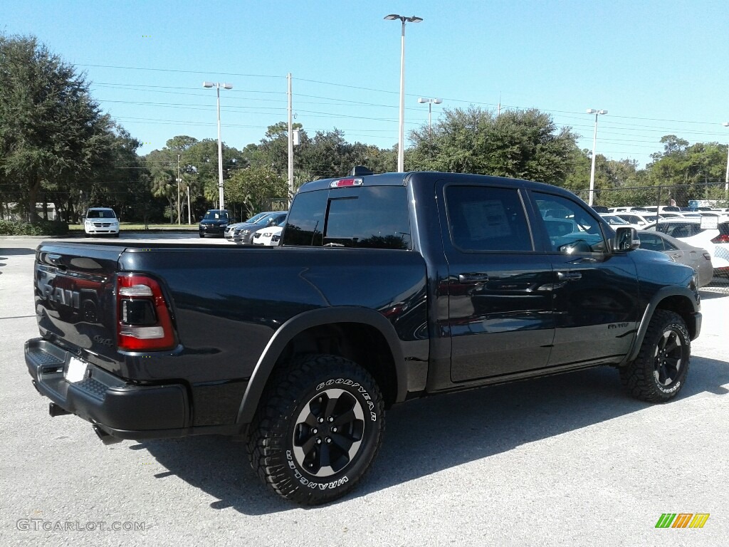 2019 1500 Rebel Crew Cab 4x4 - Maximum Steel Metallic / Black/Red photo #5