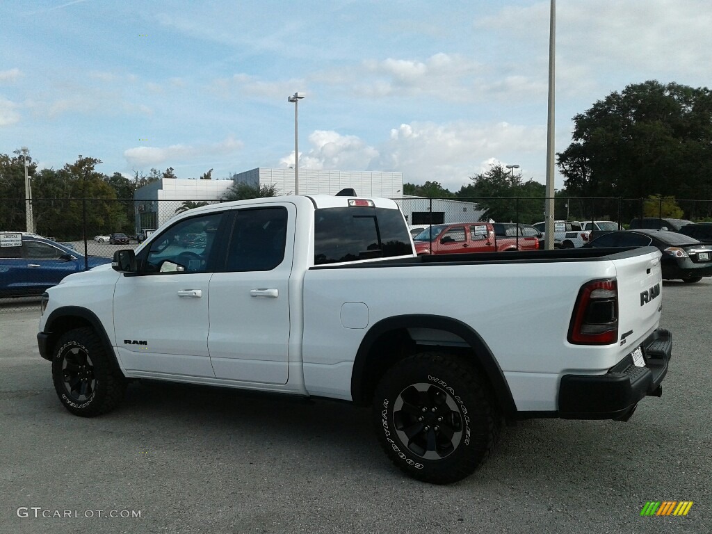 2019 1500 Rebel Quad Cab 4x4 - Bright White / Black/Red photo #3