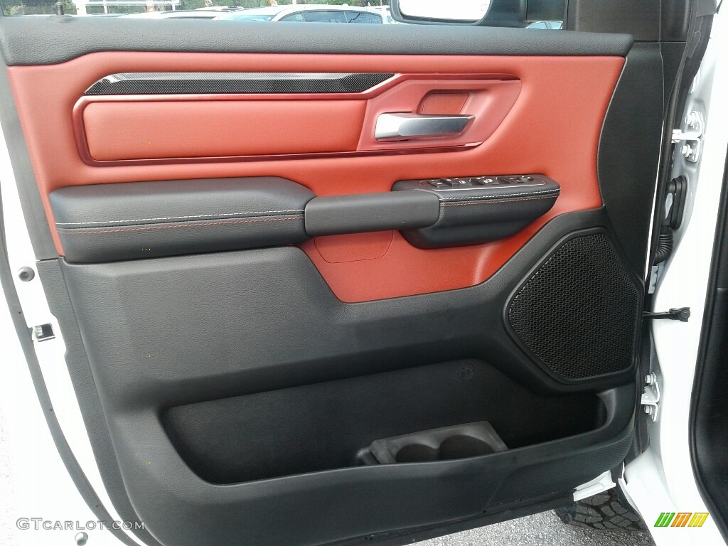 2019 Ram 1500 Rebel Quad Cab 4x4 Black/Red Door Panel Photo #130499291