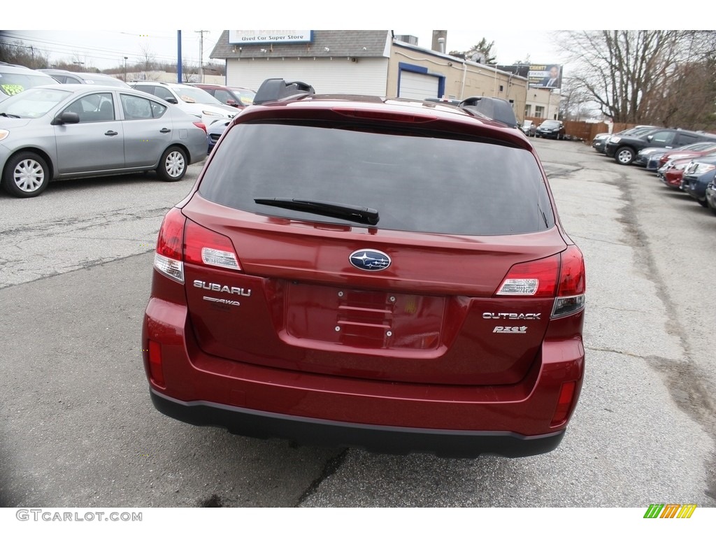 2012 Outback 2.5i Premium - Ruby Red Pearl / Off Black photo #7