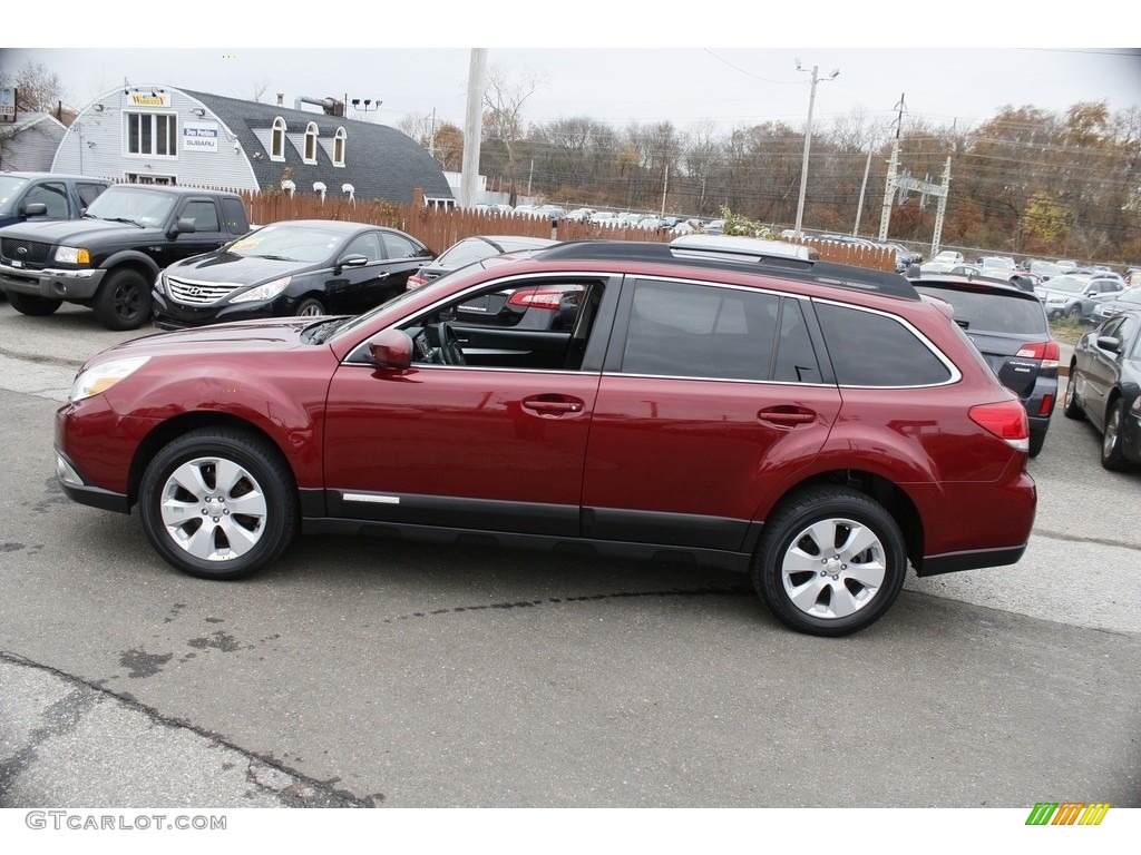 2012 Outback 2.5i Premium - Ruby Red Pearl / Off Black photo #11