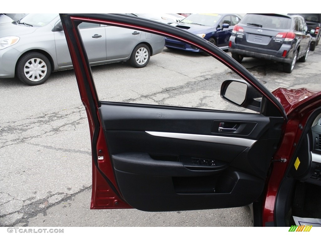 2012 Outback 2.5i Premium - Ruby Red Pearl / Off Black photo #16
