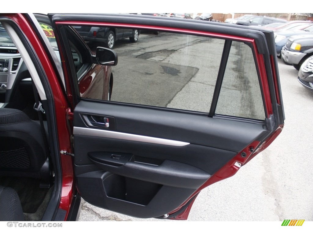 2012 Outback 2.5i Premium - Ruby Red Pearl / Off Black photo #18