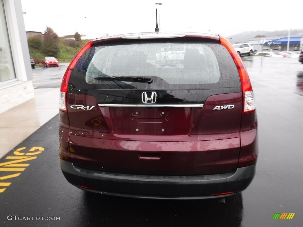 2013 CR-V LX AWD - Basque Red Pearl II / Gray photo #8