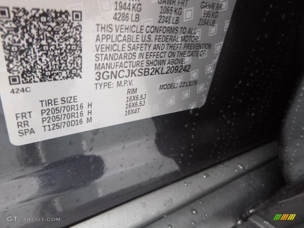 2019 Trax LS - Storm Blue Metallic / Jet Black photo #16