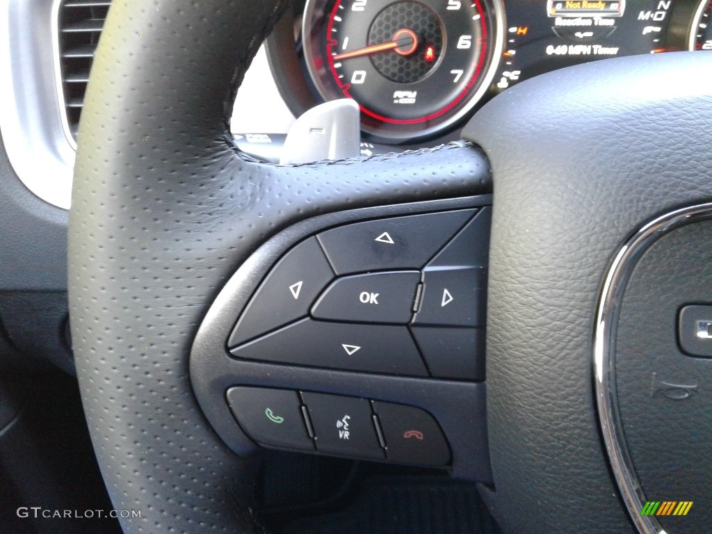 2019 Dodge Charger R/T Black Steering Wheel Photo #130511045