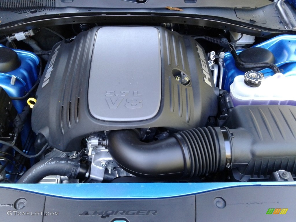 2019 Dodge Charger R/T 5.7 Liter HEMI OHV 16-Valve VVT MDS V8 Engine Photo #130511309