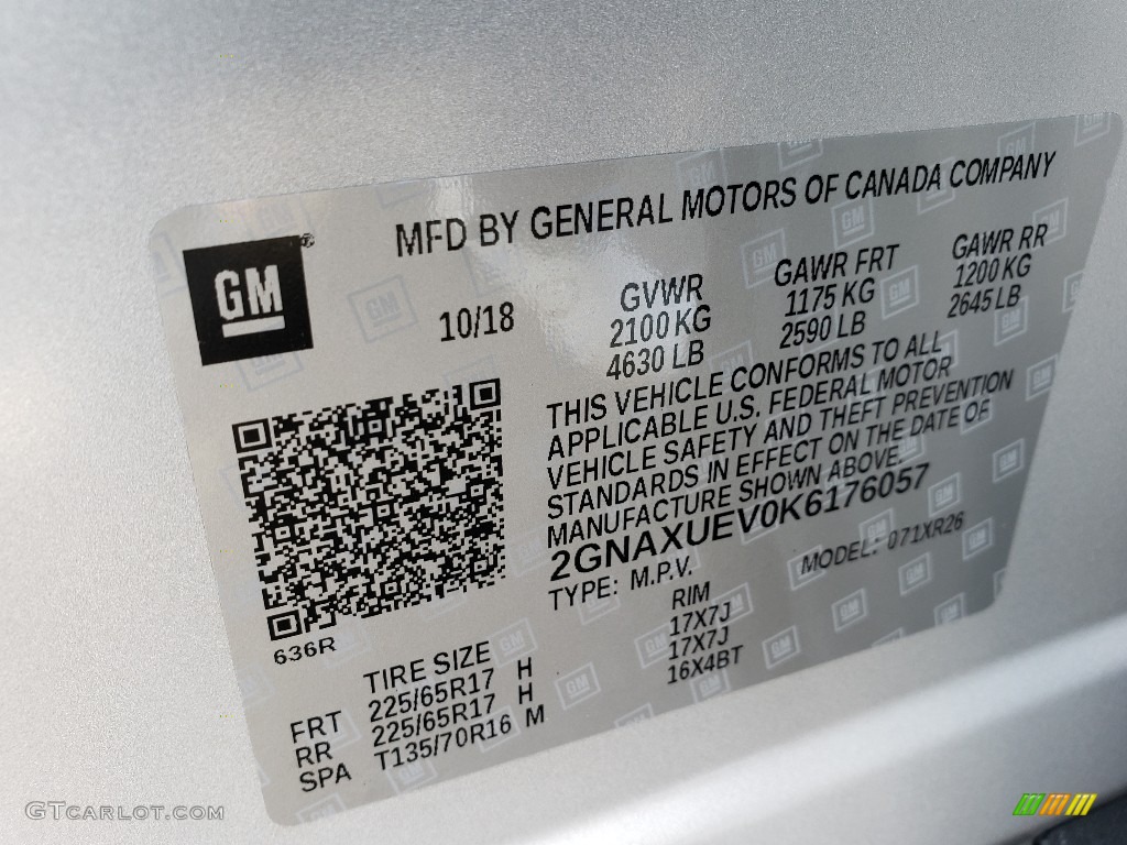 2019 Equinox LT AWD - Silver Ice Metallic / Jet Black photo #9