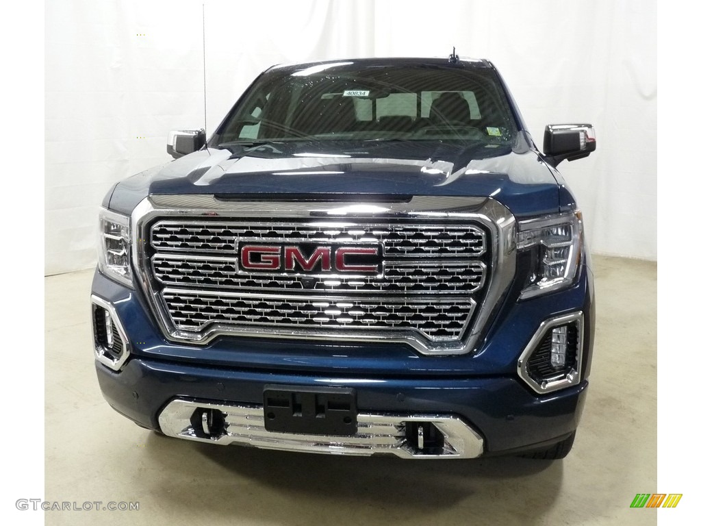 2019 Sierra 1500 Denali Crew Cab 4WD - Pacific Blue Metallic / Dark Walnut/­Slate photo #4