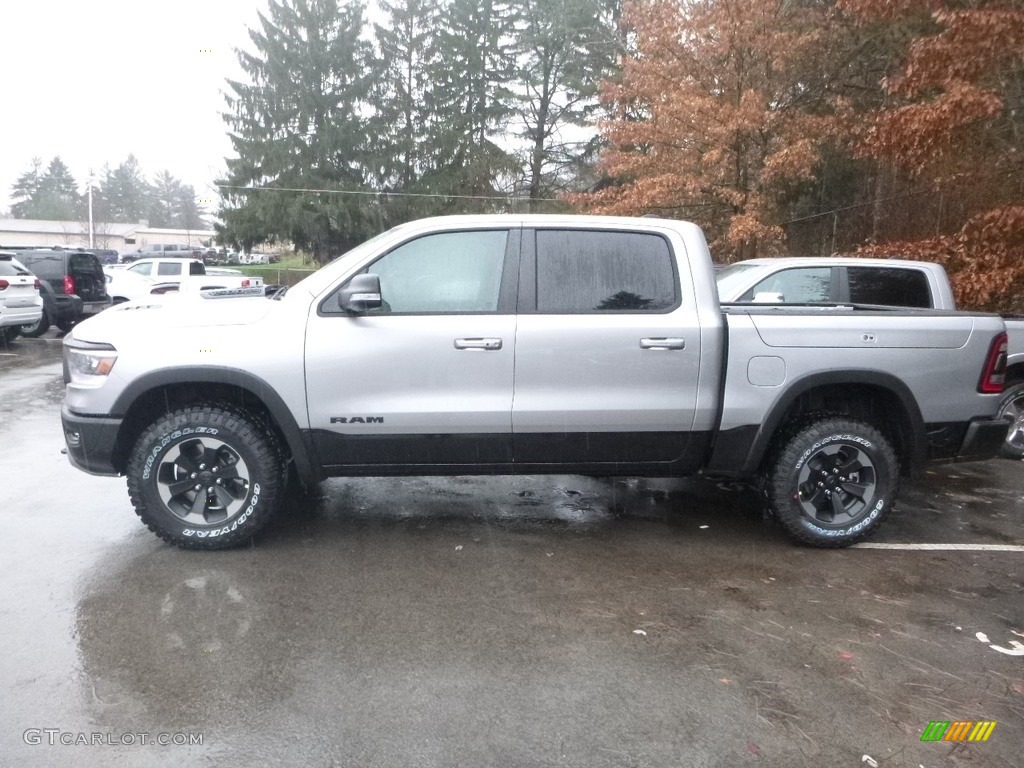 2019 1500 Rebel Crew Cab 4x4 - Billett Silver Metallic / Black/Red photo #2