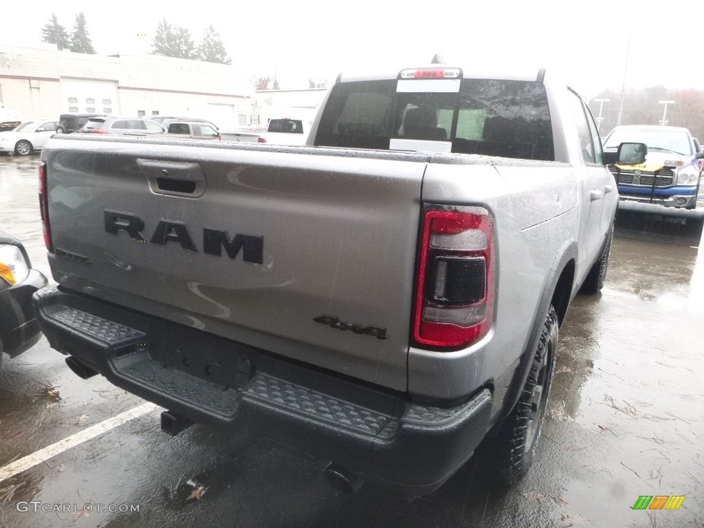 2019 1500 Rebel Crew Cab 4x4 - Billett Silver Metallic / Black/Red photo #5